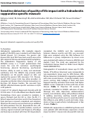 Cover page: Sensitive detection of quality of life impact with a hidradenitis suppurativa specific measure