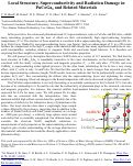 Cover page: Local Structure, Superconductivity and Radiation Damage in PuCoGa5 and Related Materials