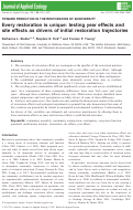 Cover page: Every restoration is unique: testing year effects and site effects as drivers of initial restoration trajectories