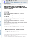 Cover page: Validity and Responsiveness of a 10‐Item Patient‐Reported Measure of Physical Function in a Rheumatoid Arthritis Clinic Population