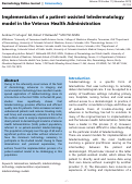 Cover page: Implementation of a patient-assisted teledermatology model in the Veteran Health Administration