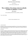 Cover page: The evolution of ion charge states in cathodic vacuum arc plasmas: a review