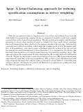 Cover page of kpop: a kernel balancing approach for reducing specification assumptions in survey weighting