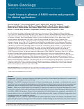 Cover page: Liquid biopsy in gliomas: A RANO review and proposals for clinical applications.