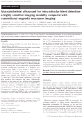 Cover page: Musculoskeletal ultrasound for intra-articular bleed detection: a highly sensitive imaging modality compared with conventional magnetic resonance imaging.