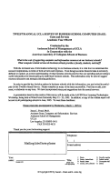 Cover page: Twelfth Annual UCLA Survey of Business School Computer Usage: Costs and Services Academic Year 1994-1995 - Questionnaire