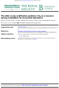 Cover page: The other ocean acidification problem: CO2 as a resource among competitors for ecosystem dominance