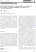 Cover page: Pseudorapidity distributions of charged particles as a function of mid- and forward rapidity multiplicities in pp collisions at s = 5.02, 7 and 13 TeV