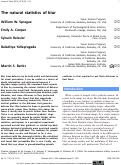 Cover page: The natural statistics of blur