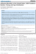 Cover page: Influenza Mortality in the United States, 2009 Pandemic: Burden, Timing and Age Distribution