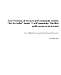 Cover page: The Evolution of the Internet Community and the "Yet-to-Evolve" Smart Grid Community: Parallels and Lessons-to-be-Learned