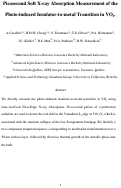 Cover page: Picosecond soft X-ray absorption measurement of the photo-induced insulator-to-metal 
transition in VO2.