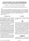 Cover page: A Variation of the F-Test for Determining Statistical Relevance of Particular Parameters in 
EXAFS Fits