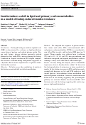 Cover page: Insulin induces a shift in lipid and primary carbon metabolites in a model of fasting-induced insulin resistance.