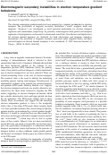 Cover page: Electromagnetic secondary instabilities in electron temperature gradient turbulence