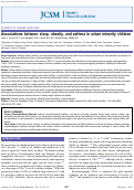 Cover page: Associations between sleep, obesity, and asthma in urban minority children.