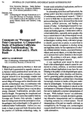 Cover page: Comments on "Puvunga and Point Conception: A Comparative Study of Southern California Indian Traditionalism," by Matthew A. Boxt and L. Mark Raab