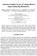 Cover page: Antenna-coupled arrays of voltage-biased superconducting 
bolometers