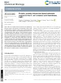 Cover page: Protein–protein interaction based substrate control in the E. coli octanoic acid transferase, LipB