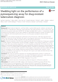 Cover page: Shedding light on the performance of a pyrosequencing assay for drug-resistant tuberculosis diagnosis