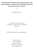 Cover page: UNDERSTANDING THE ROLE OF TRANSITION METALS AND METAL OXIDES ON CARBON STRUCTURES FOR ENHANCING ELECTROCATALYTIC ACTIVITY