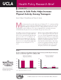 Cover page: Access to Safe Parks Helps Increase Physical Activity Among Teenagers