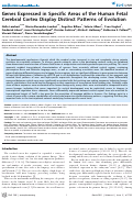 Cover page: Genes Expressed in Specific Areas of the Human Fetal Cerebral Cortex Display Distinct Patterns of Evolution