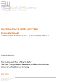 Cover page of California Traffic Safety Survey 2022: Data Analysis and Comparison with 2010-2021 Survey Data Results