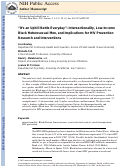 Cover page: “It's an Uphill Battle Everyday”: Intersectionality, Low-Income Black Heterosexual Men, and Implications for HIV Prevention Research and Interventions