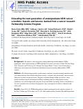 Cover page: Educating the Next Generation of Undergraduate URM Cancer Scientists: Results and Lessons Learned from a Cancer Research Partnership Scholar Program