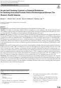 Cover page: Alcohol and Smoking Cessation as Potential Modulators for Smoking-Associated Psoriasis Risk in Postmenopausal Women: The Women’s Health Initiative