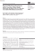 Cover page: Repeated Mild Closed Head Injuries Induce Long-Term White Matter Pathology and Neuronal Loss That Are Correlated With Behavioral Deficits