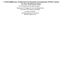 Cover page: A Web Middleware Architecture for Dynamic Customization of Web Content