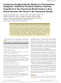 Cover page: Continuous Popliteal-Sciatic Blocks for Postoperative Analgesia