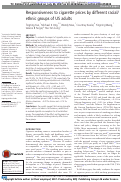 Cover page: Responsiveness to cigarette prices by different racial/ethnic groups of US adults
