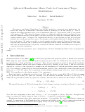 Cover page: Spherical Hamiltonian Monte Carlo for Constrained Target Distributions.