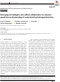 Cover page: Emerging technologies and radical collaboration to advance predictive understanding of watershed hydrobiogeochemistry