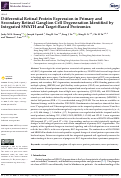 Cover page: Differential Retinal Protein Expression in Primary and Secondary Retinal Ganglion Cell Degeneration Identified by Integrated SWATH and Target-Based Proteomics