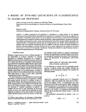 Cover page: A model of dynamic quenching of fluorescence in globular proteins