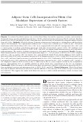 Cover page: Adipose Stem Cells Incorporated in Fibrin Clot Modulate Expression of Growth Factors
