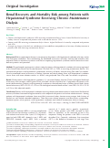 Cover page: Renal Recovery and Mortality Risk among Patients with Hepatorenal Syndrome Receiving Chronic Maintenance Dialysis.