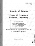 Cover page: RECOIL STUDIES OF NUCLEAR REACTIONS OF Ir, Bi AND Pb208 WITH 016