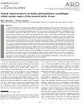 Cover page: Optical characterization of marine phytoplankton assemblages within surface waters of the western Arctic Ocean