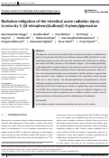 Cover page: Radiation mitigation of the intestinal acute radiation injury in mice by 1-[(4-nitrophenyl)sulfonyl]-4-phenylpiperazine