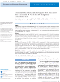 Cover page: Cetuximab Plus Chemoradiotherapy for HIV-Associated Anal Carcinoma: A Phase II AIDS Malignancy Consortium Trial.