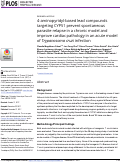 Cover page: 4-aminopyridyl-based lead compounds targeting CYP51 prevent spontaneous parasite relapse in a chronic model and improve cardiac pathology in an acute model of Trypanosoma cruzi infection