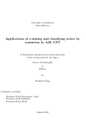 Cover page: Applications of counting and classifying states by symmetry in AdS/CFT