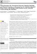 Cover page: Stress Increases the Association between Cigarette Smoking and Mental Disorders, as Measured by the COVID-19-Related Worry Scale, in the Miami Adult Studies on HIV (MASH) Cohort during the Pandemic