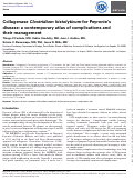 Cover page: Collagenase Clostridium histolyticum for Peyronie’s disease: a contemporary atlas of complications and their management