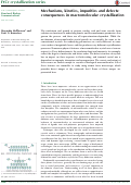 Cover page: Mechanisms, kinetics, impurities and defects: consequences in macromolecular crystallization.